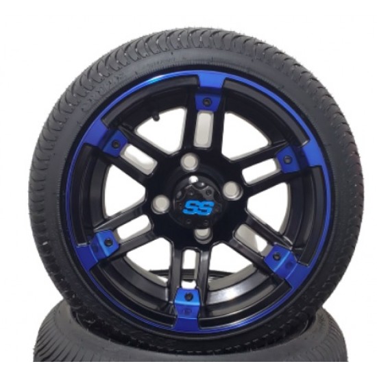 Mag 12" Davy bleu et noir avec pneu low profile