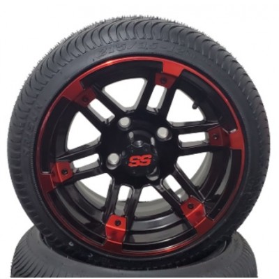 Mag 12" Davy rouge et noir avec pneu low profile