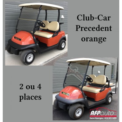Club-Car Precedent Cayenne (orange brûlé) 2 ou 4 places avec ou sans lumières