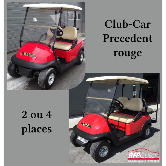 Club-Car Precedent rouge 2 ou 4 places avec ou sans lumières