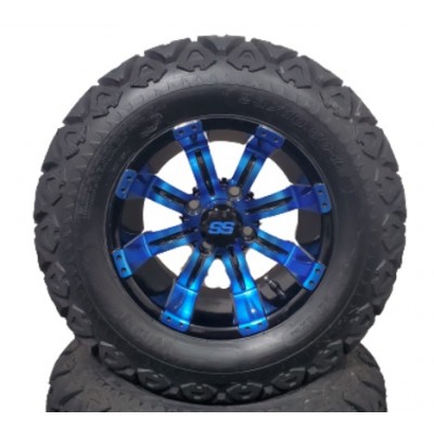 Mag 12" Tempest bleu et noir avec pneu X-trail