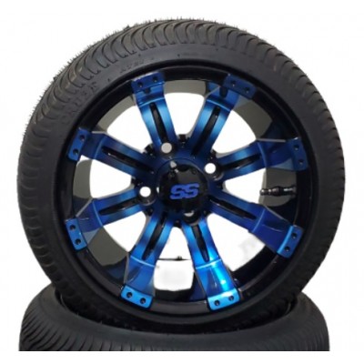 Mag 12" Tempest bleu et noir avec pneu low profile