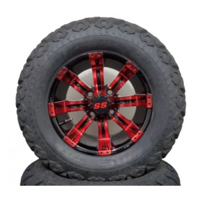 Mag 12" Tempest rouge et noir avec pneu X-trail