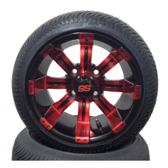 Mag 12" Tempest rouge et noir avec pneu low profile
