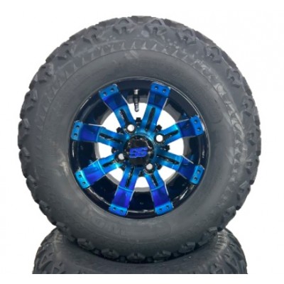 Mag 10" Tempest bleu et noir avec pneu X-trail
