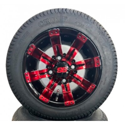 Mag 10" Tempest rouge et noir avec pneu low profile