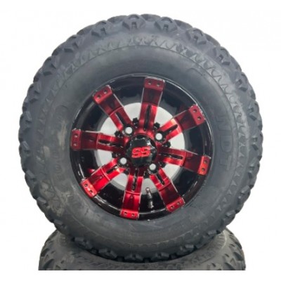 Mag 10" Tempest rouge et noir avec pneu X-trail